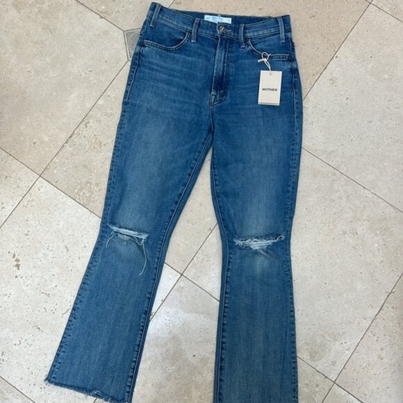 LIKE NEW Mother Superior The Hustler Ankle Fray Jeans in Crushing Hard - Picture 2 of 8